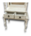 57580 Antique-style Distressed White Mirrored Hall Stand