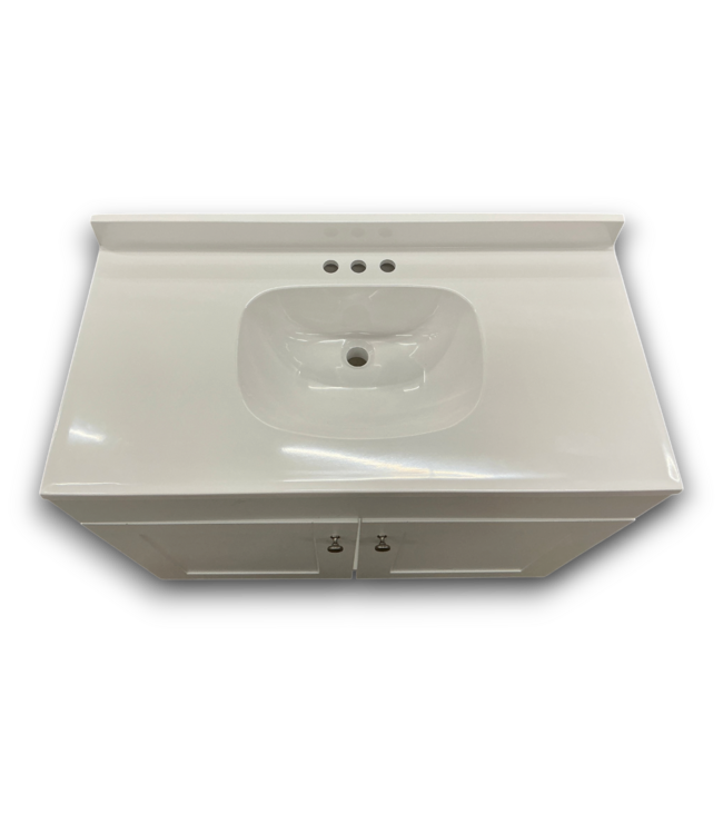 57585 Dover True White Bathroom Vanity With Top