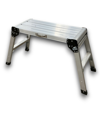 Bud's Warehouse 57589 1-step Aluminum Foldable Step Stool 330 Lb. Capacity