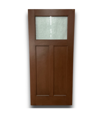 Bud's Warehouse 57592 36x80 Walnut Top Glass Panel Exterior Door Slab