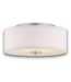 57596 Inspire Brushed Nickel Indoor 2-light Flush Mount With Fabric Shade