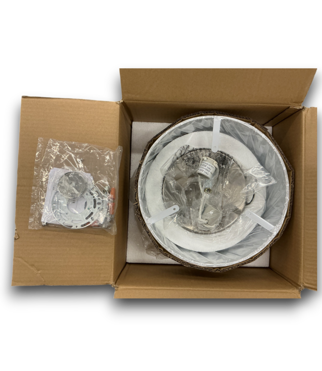 57596 Inspire Brushed Nickel Indoor 2-light Flush Mount With Fabric Shade