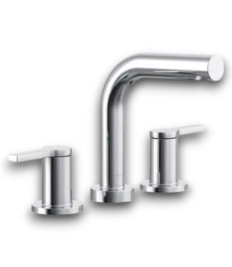 Bud's Warehouse 57598 Elate Polished Chrome 2-handle Deck Mount Roman Low-arc Bathtub Faucet