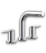 57598 Elate Polished Chrome 2-handle Deck Mount Roman Low-arc Bathtub Faucet