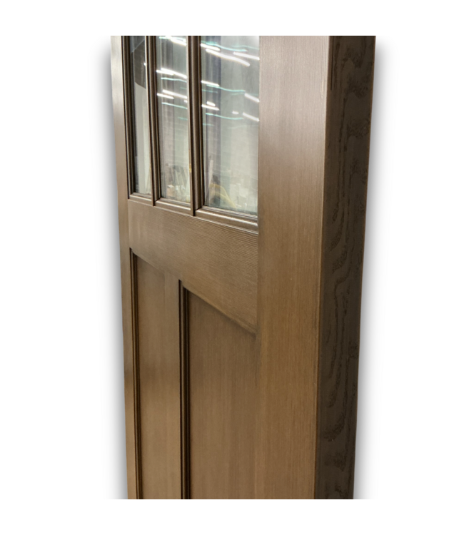 57606 36x80 Brown Top Quarter Light Exterior Door Slab