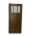 57606 36x80 Brown Top Quarter Light Exterior Door Slab