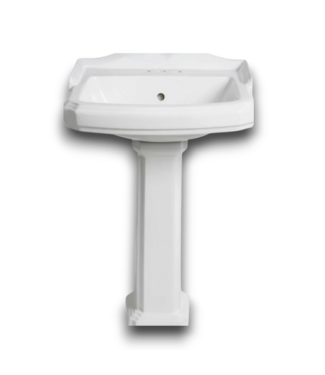 Bud's Warehouse 57607 Vitreous China Modern White Pedestal Sink Combo
