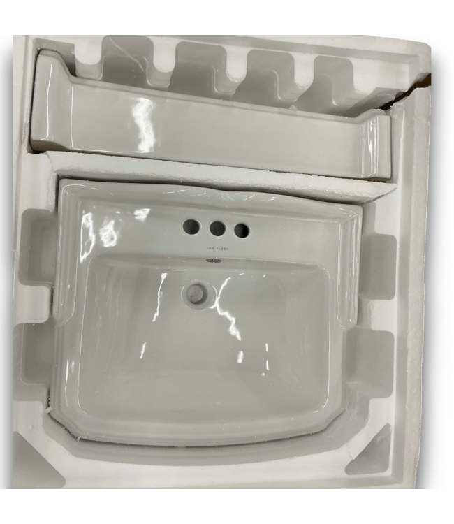 57607 Vitreous China Modern White Pedestal Sink Combo