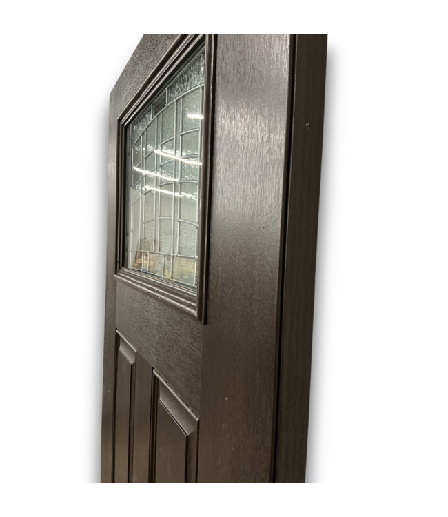 57608 36 X 80 Dark Brown Glass Top Exterior Door Slab