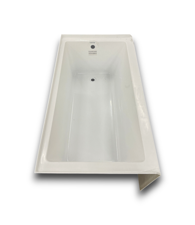 57610 Acrylic Rectangle Soaking Bathtub With Pop-up Chrome Right Drain