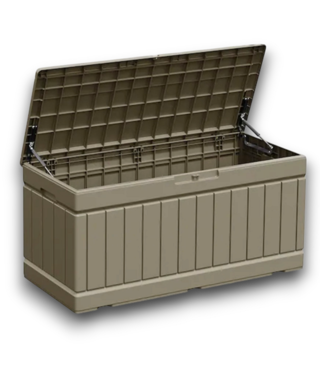 57612 78-gallon Light Brown Resin Deck Box