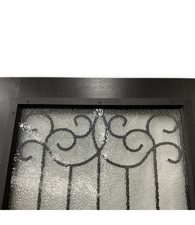 57613 36 X 80 Black Full Glass Exterior Door Slab