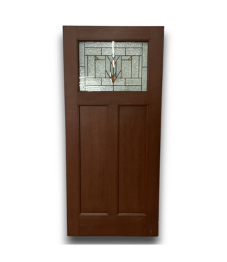 Bud's Warehouse 57616 36 X 80 Burgundy 1/3 Light Exterior Door Slab