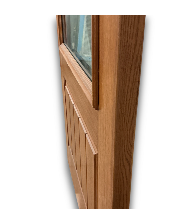 57618 36x80 Light Brown 2/3 Glass Exterior Door Slab