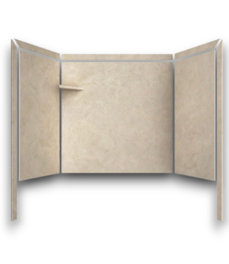 Bud's Warehouse 57621 Elite Creme Travertine 3-piece Bathtub Wall Panel