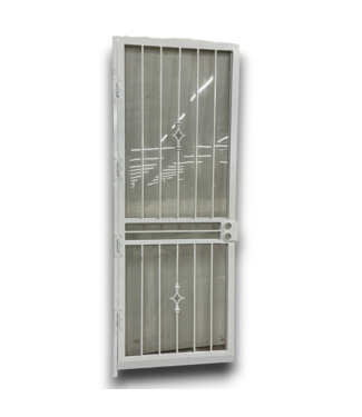 Bud's Warehouse 57623 36 X 96 White Security Door With Plexiglass