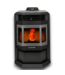 57624 Pellet Stove With Hopper Black With Stainless Steel Trim