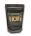 57624 Pellet Stove With Hopper Black With Stainless Steel Trim