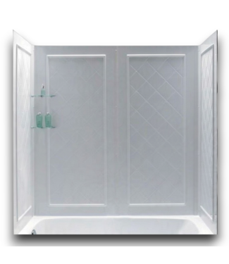 Bud's Warehouse 57630 Qwall-5 White Shower Wall Surround Side And Back Panels