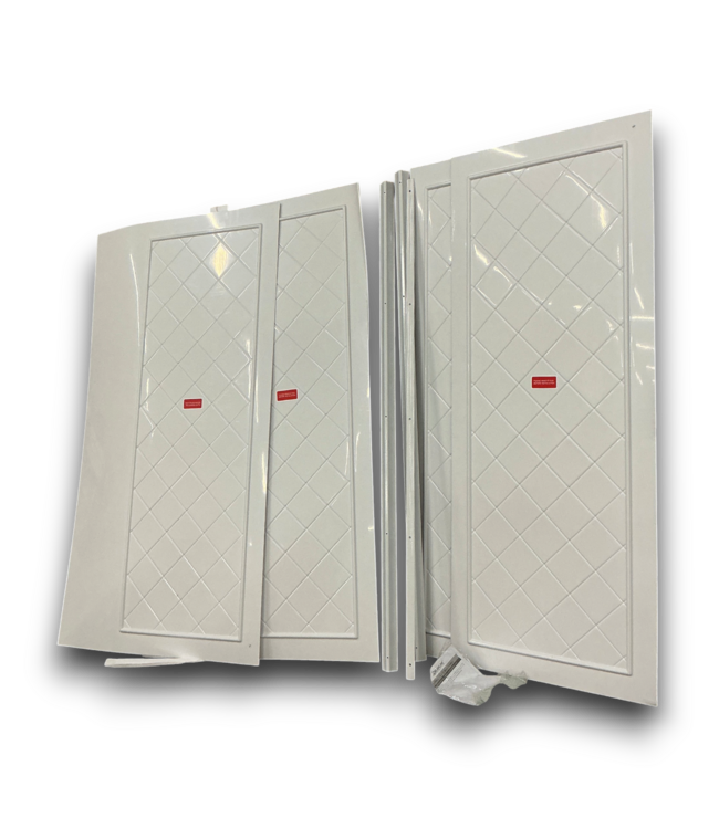 57630 Qwall-5 White Shower Wall Surround Side And Back Panels