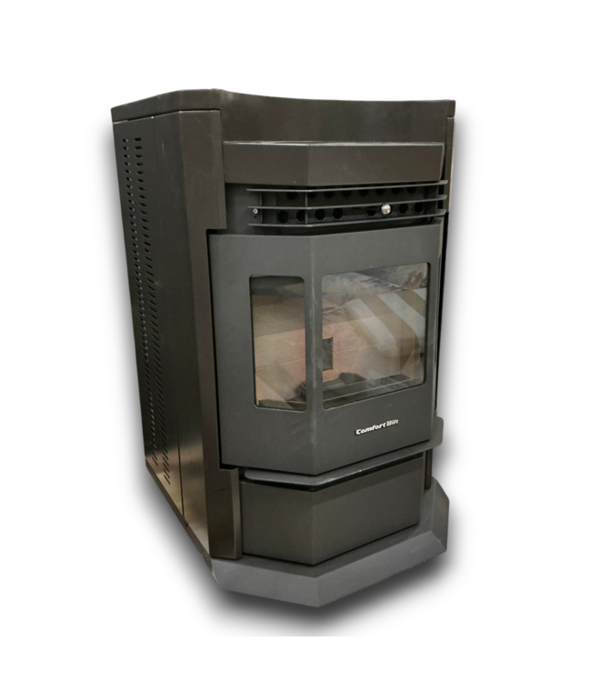 57624 Pellet Stove With Hopper Black With Stainless Steel Trim