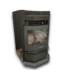 57624 Pellet Stove With Hopper Black With Stainless Steel Trim