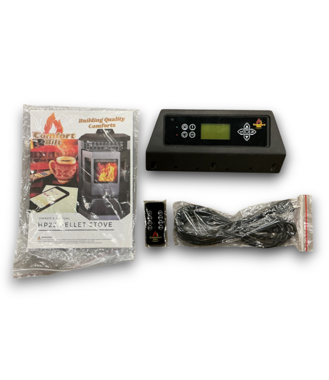 57624 Pellet Stove With Hopper Black With Stainless Steel Trim