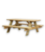 57639 Brown Cedar Rectangle Picnic Table