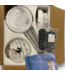 57643 White Flush Mount Ceiling Fan With Light