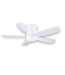 57643 White Flush Mount Ceiling Fan With Light