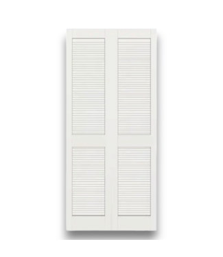 Bud's Warehouse 57648 24 X 80 Primed Louver Over Closet Bifold Door