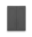 57653 Overlook Double Dark Gray Wall Cabinet