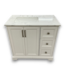 57656 Pittman White Bathroom Vanity With Calacotta Veined Top