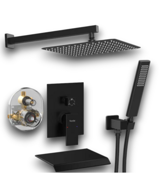 Bud's Warehouse 57667 Male Npt Black Shower System With Handheld