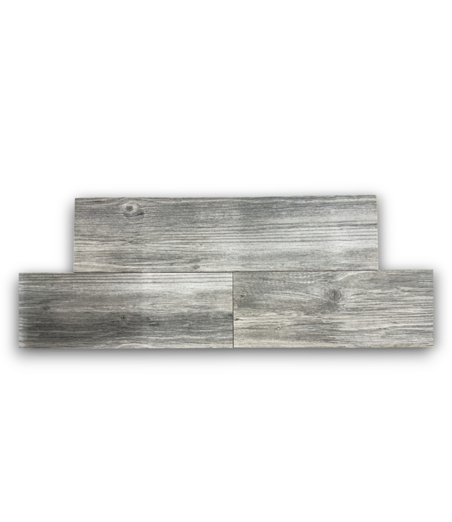 57668 300 Sq. Ft. 6” X 24” Floor And Wall Tile Grey Wood