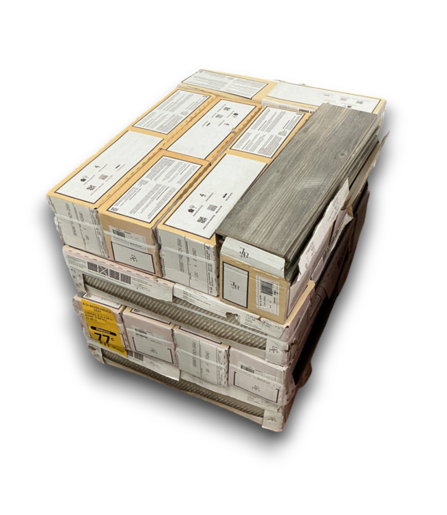 57668 300 Sq. Ft. 6” X 24” Floor And Wall Tile Grey Wood