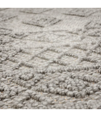 Bud's Warehouse 57679 5' X 7' Holly Loomed Grey Rectangular Geometric
