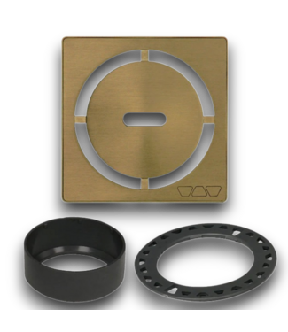 Bud's Warehouse 57677 Drain- Brushed Gold Square Grate