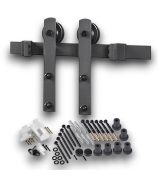 Bud's Warehouse 57678 Barn Door Hardware Sliding Track Black Matte