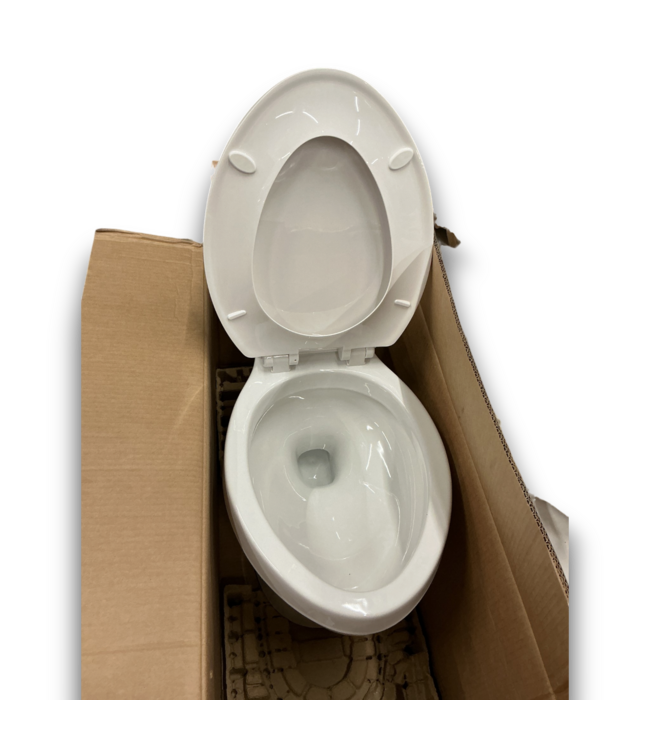 57680 Pro Flush Anti Clog White 2 Pc Toilet