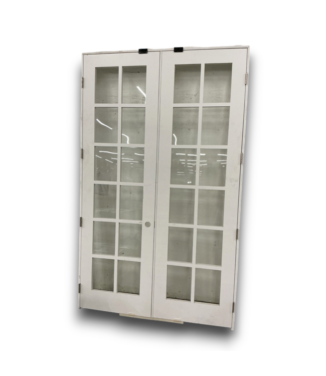 57694 58 X 94 Full Glass Grid White French Door
