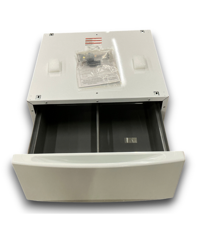 57693 White Laundry Pedestal With Storage Drawer