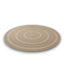 57698 5' X 5' Loomed White Tan Round Area Rug