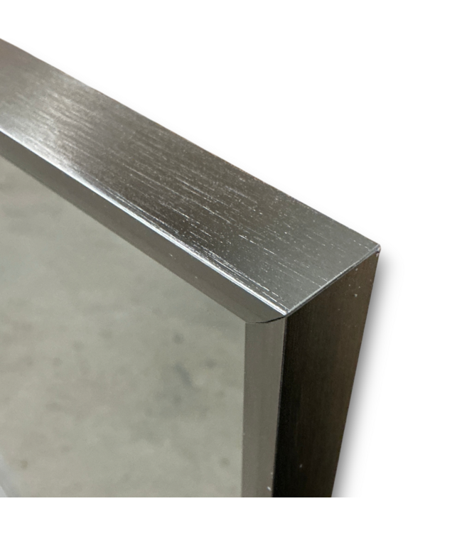57714 Brushed Nickel Rectangle Aluminum Wall Mount Mirror