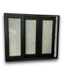 57721 95 X 79  Black Prehung Ext. Double Door W/ Side Light