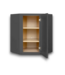 57725 Calder Dark Gray Diagonal Corner Wall Cabinet
