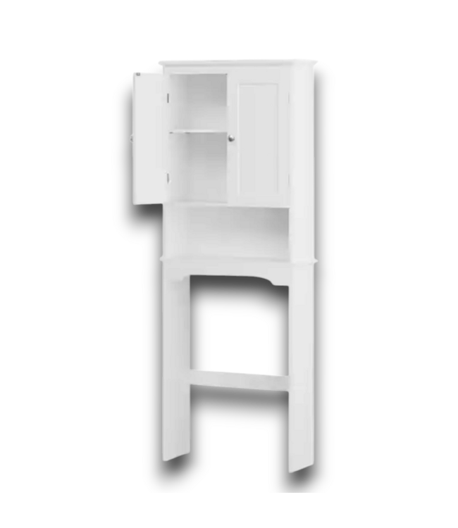 57726 White Over The Toilet Double Door Storage Cabinet