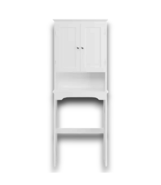 Bud's Warehouse 57726 White Over The Toilet Double Door Storage Cabinet
