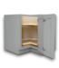 57727 Overlake Gray Lazy Susan Corner Base