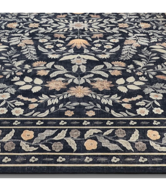 Bud's Warehouse 57731 Floral Washable Low Pile Area Rug